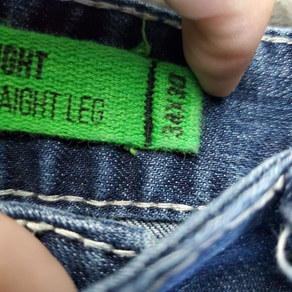 Rock & Roll Denim Jeans Mens 34x30 Blue Pistol Straight Regular Denim - Picture 3 of 14